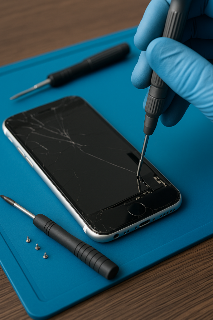 écran iPhone cassé